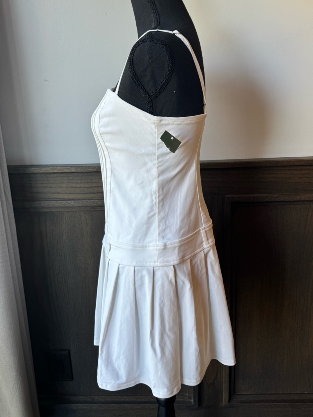 Wild fable White Spaghetti Strap Pleated Sundress tennis prep NWT medium - Picture 2 of 7